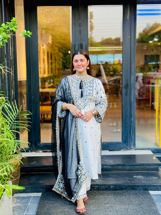 Arfa Embroidered stitched 3pcs