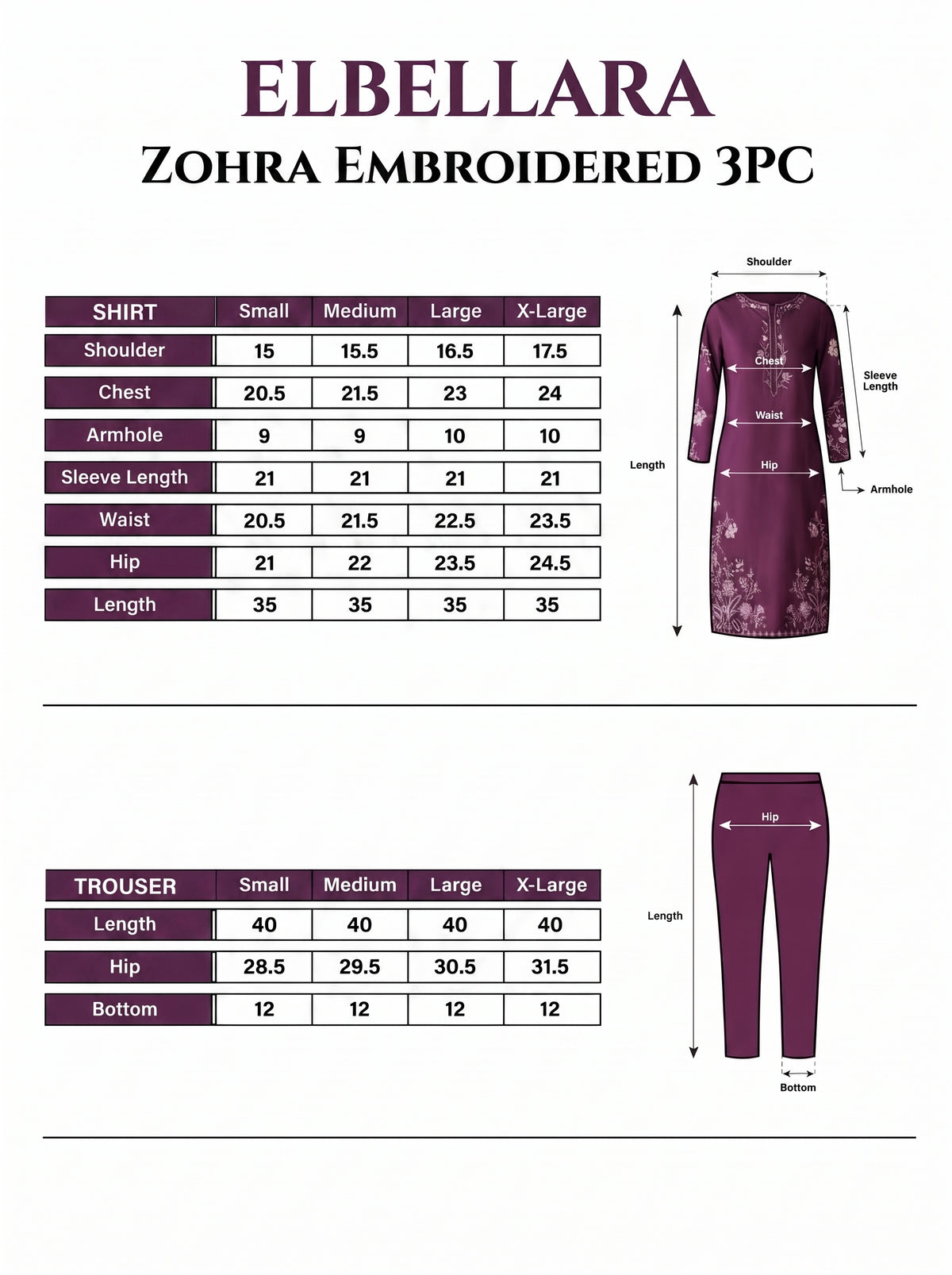 Zohra Embroidered -3pc