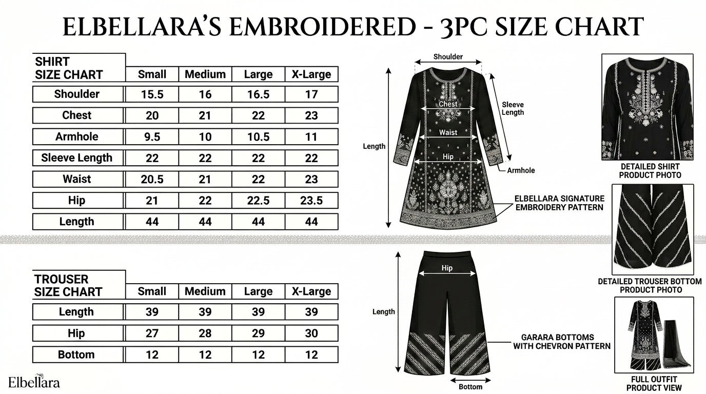 Dilbar Embroidered - 3pc