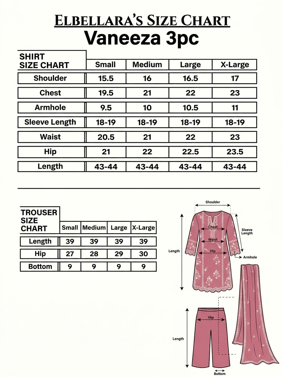 Vaneeza - 3pc