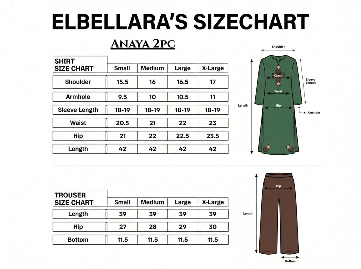 Anaya Embroidered - 2pc