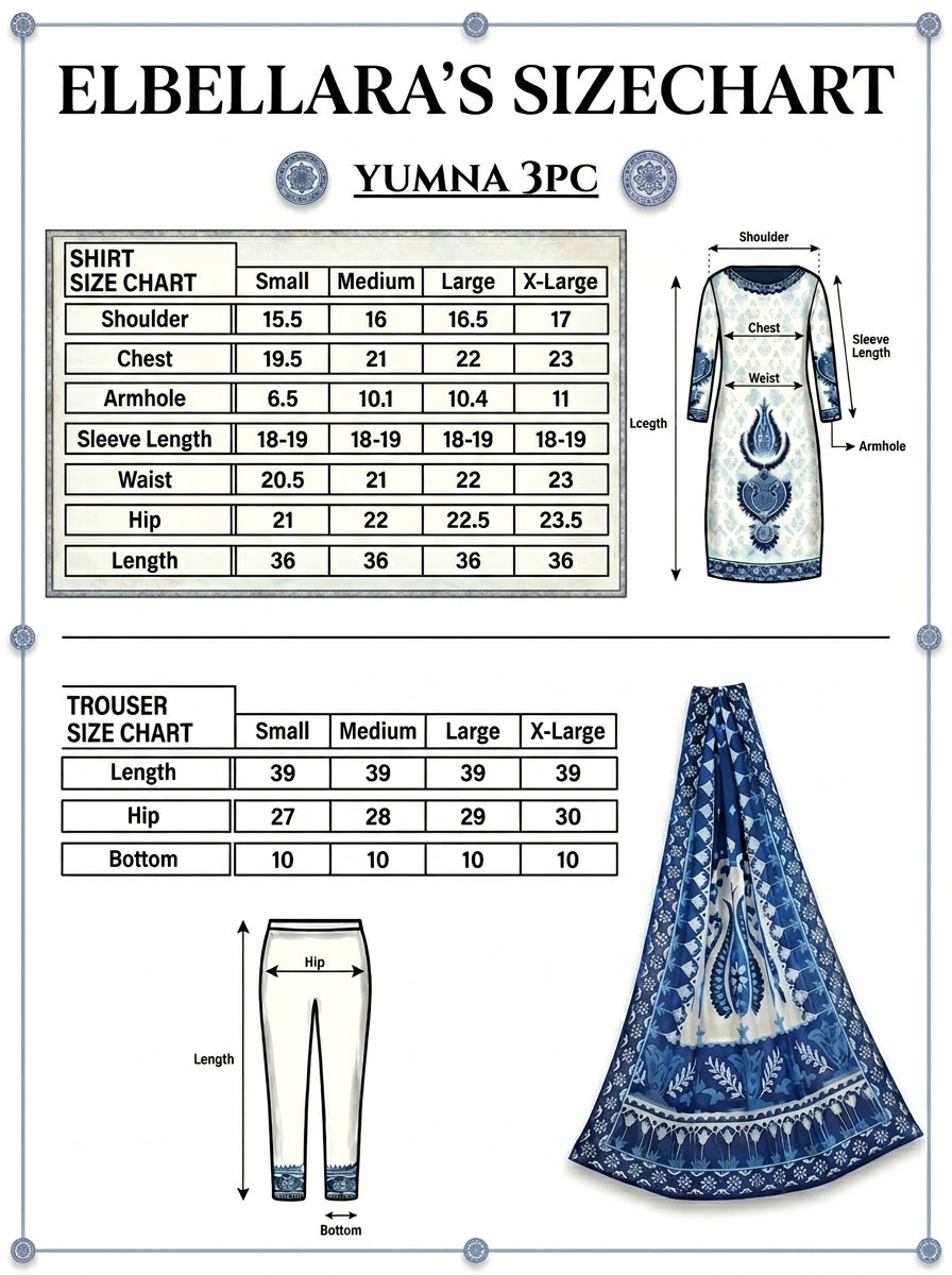 Yumna Embroidered - 3pc