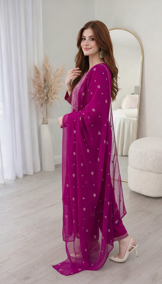 Laaj Embroidered - 3pc