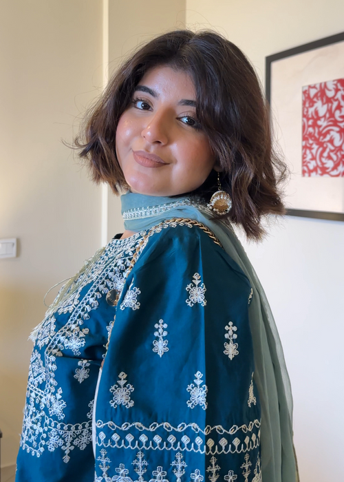 Arzu Embroidered - Cotton Lawn - 3pcs