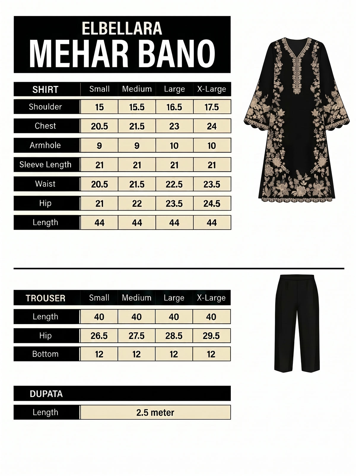 Mehar Bano -3pc