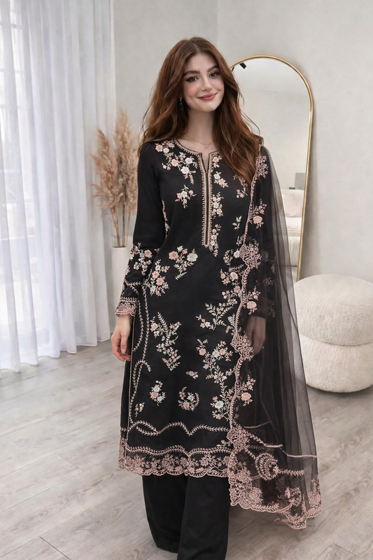 Haniya Embroiderd 3pc - Lawn