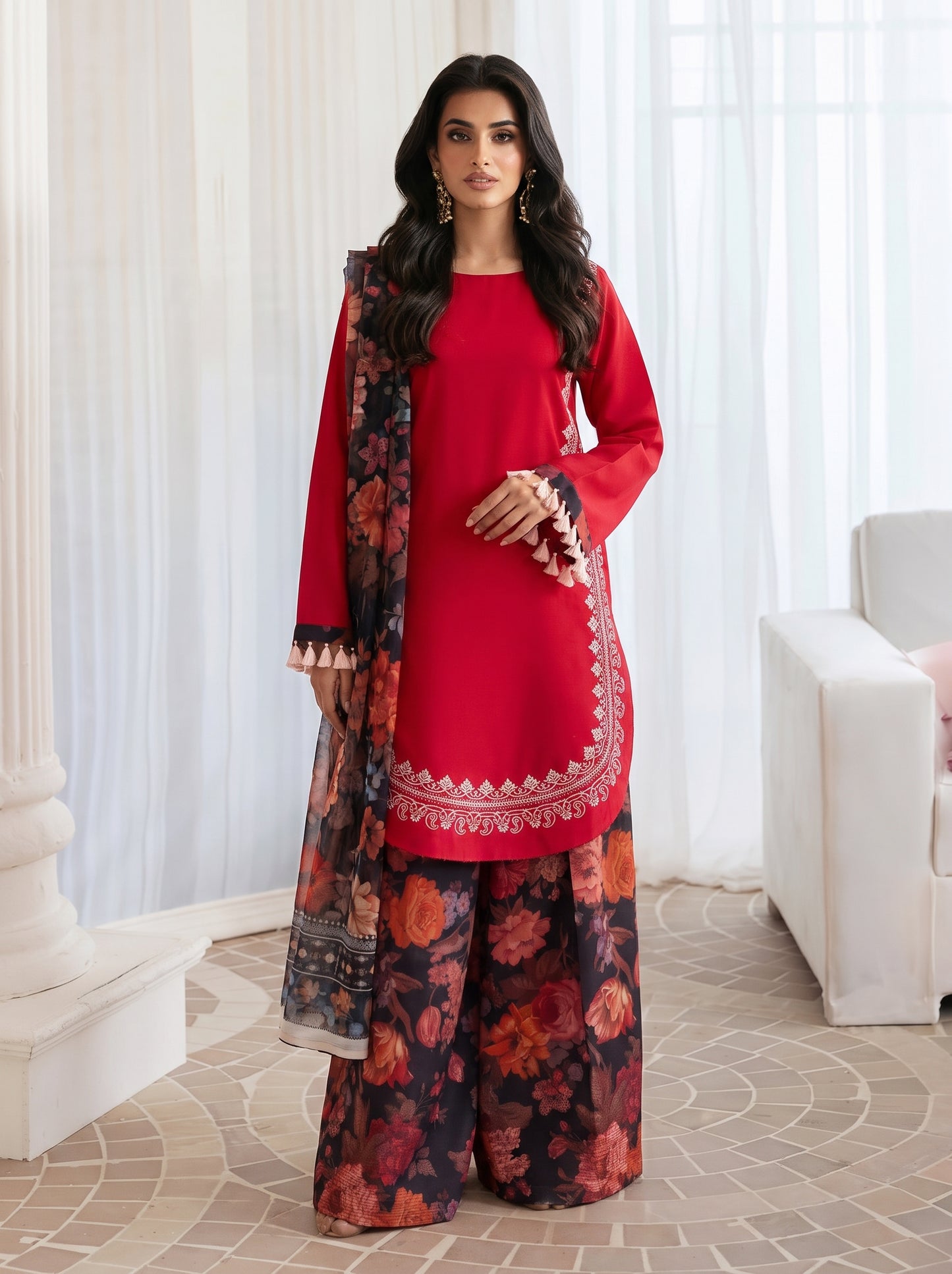 Laleh Embroidered -3pc