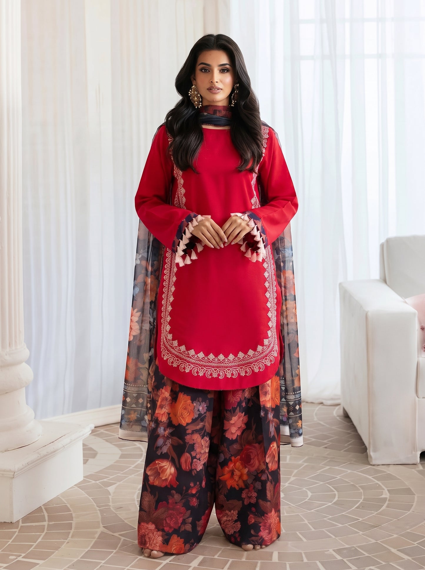 Laleh Embroidered -3pc