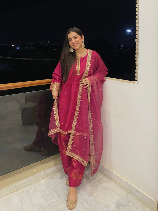 Sofia Embroidered (stitched) - 3pcs