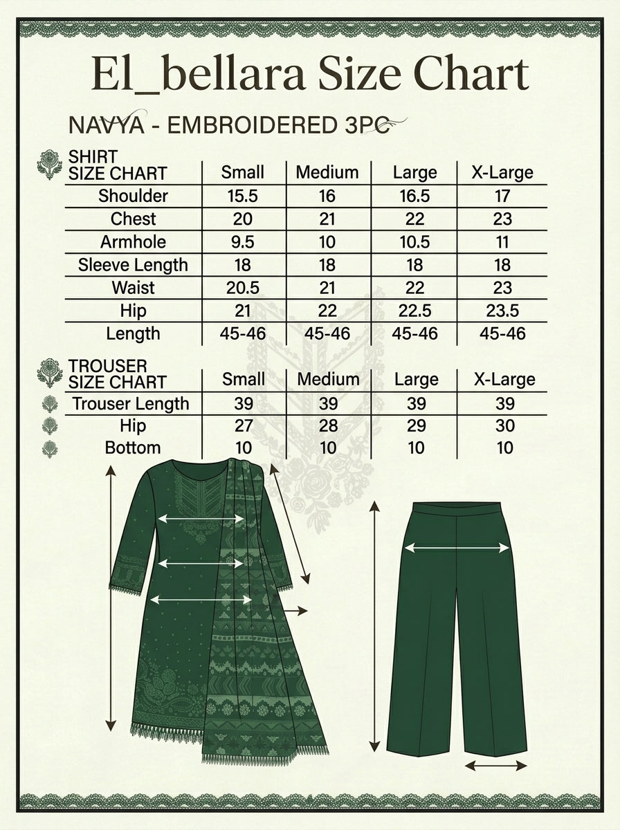 NAVYA - Embroidered 3pc