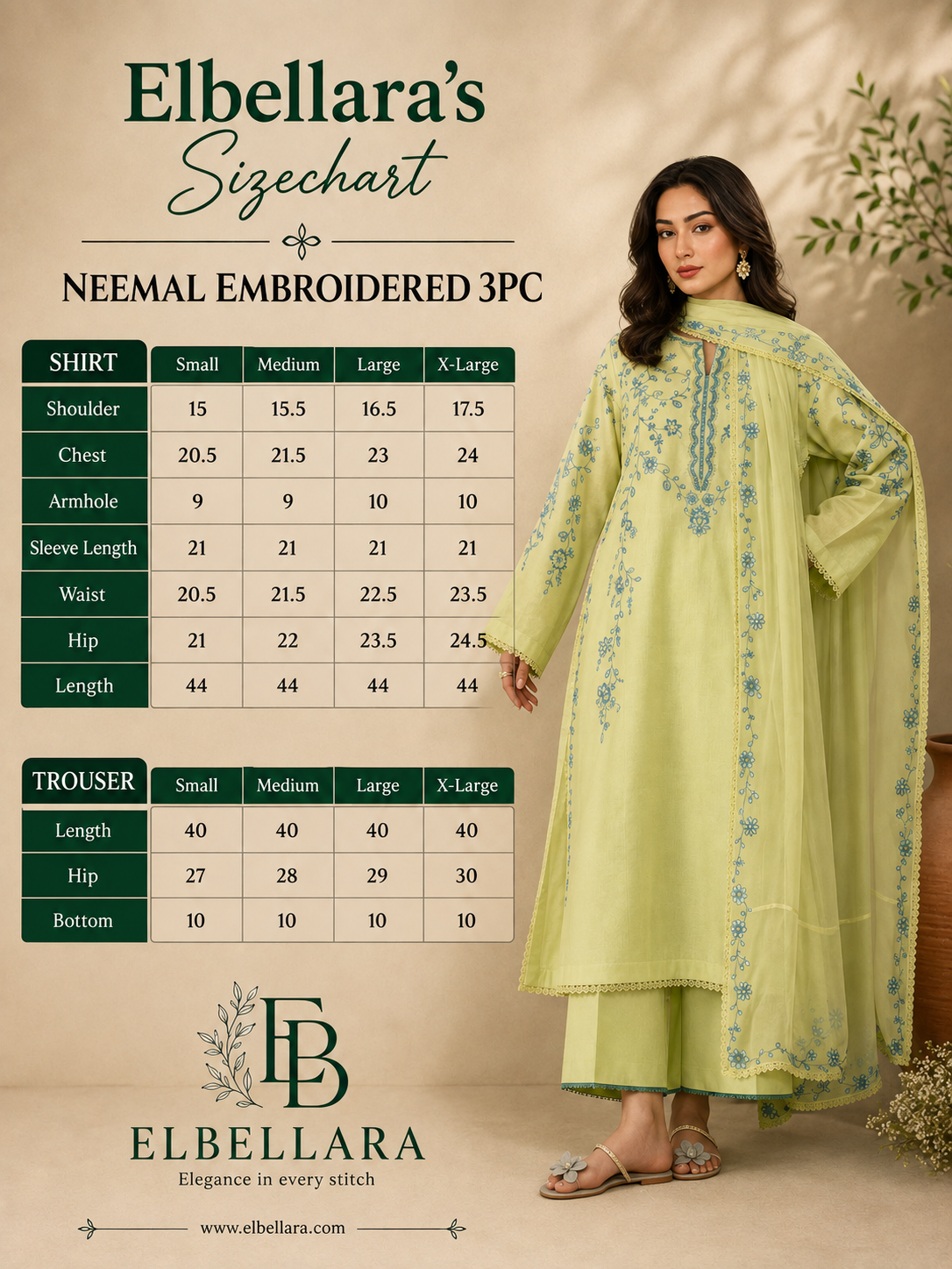 Neemal Embroidered-3pc