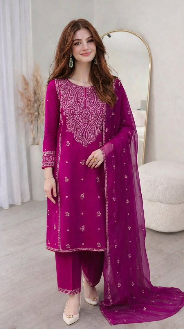 Laaj Embroidered - 3pc
