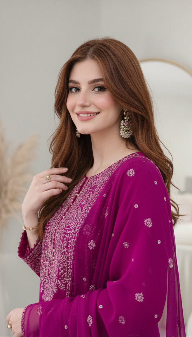 Laaj Embroidered - 3pc