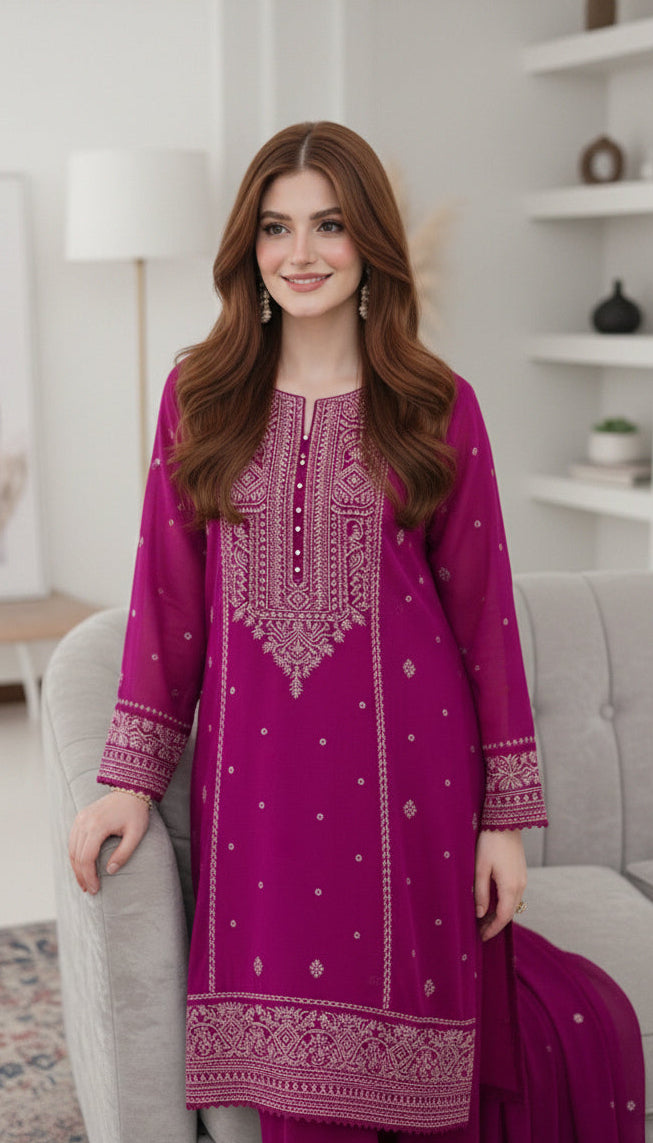 Laaj Embroidered - 3pc