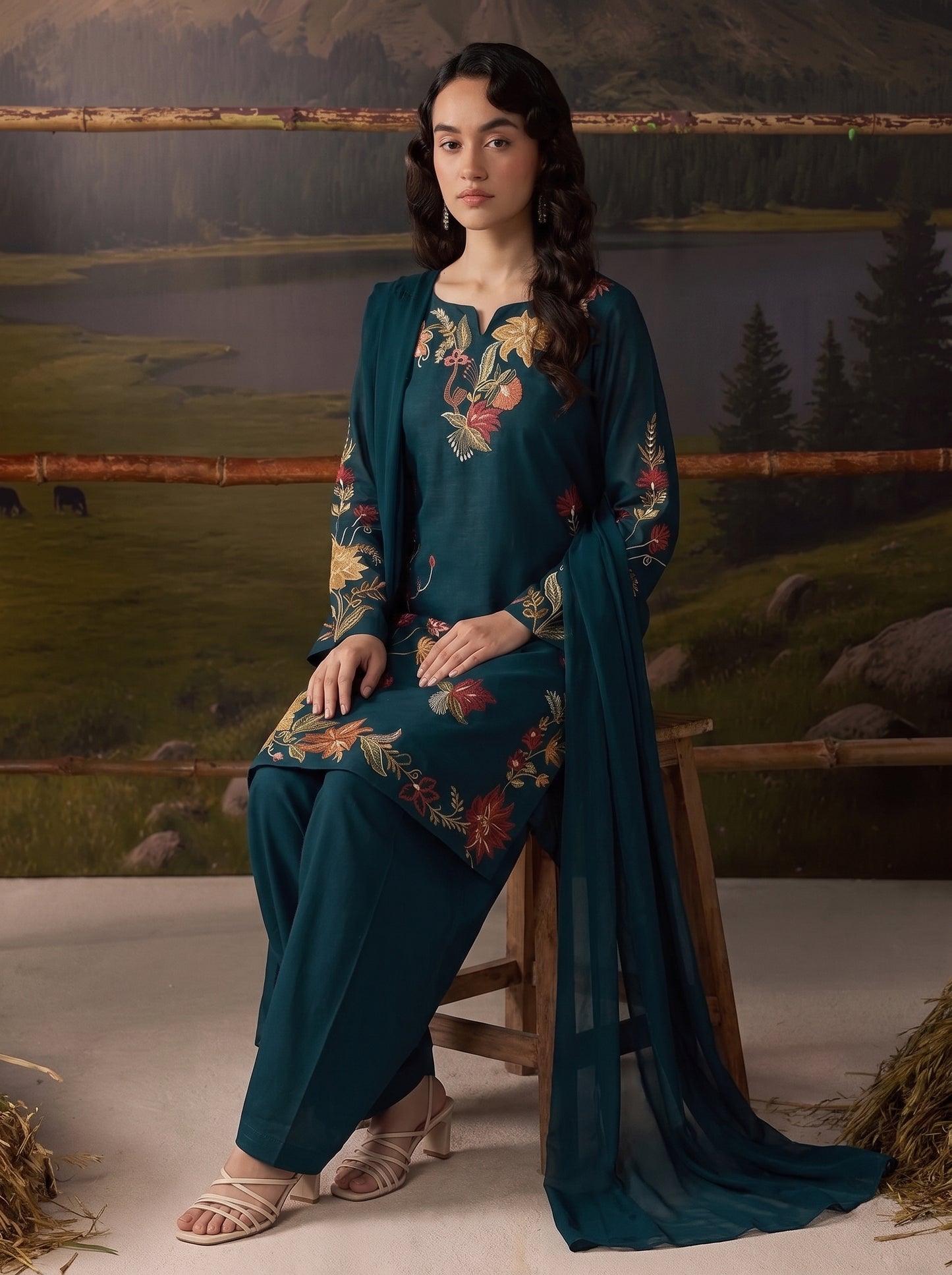 Fizzah Embroidered -3pc