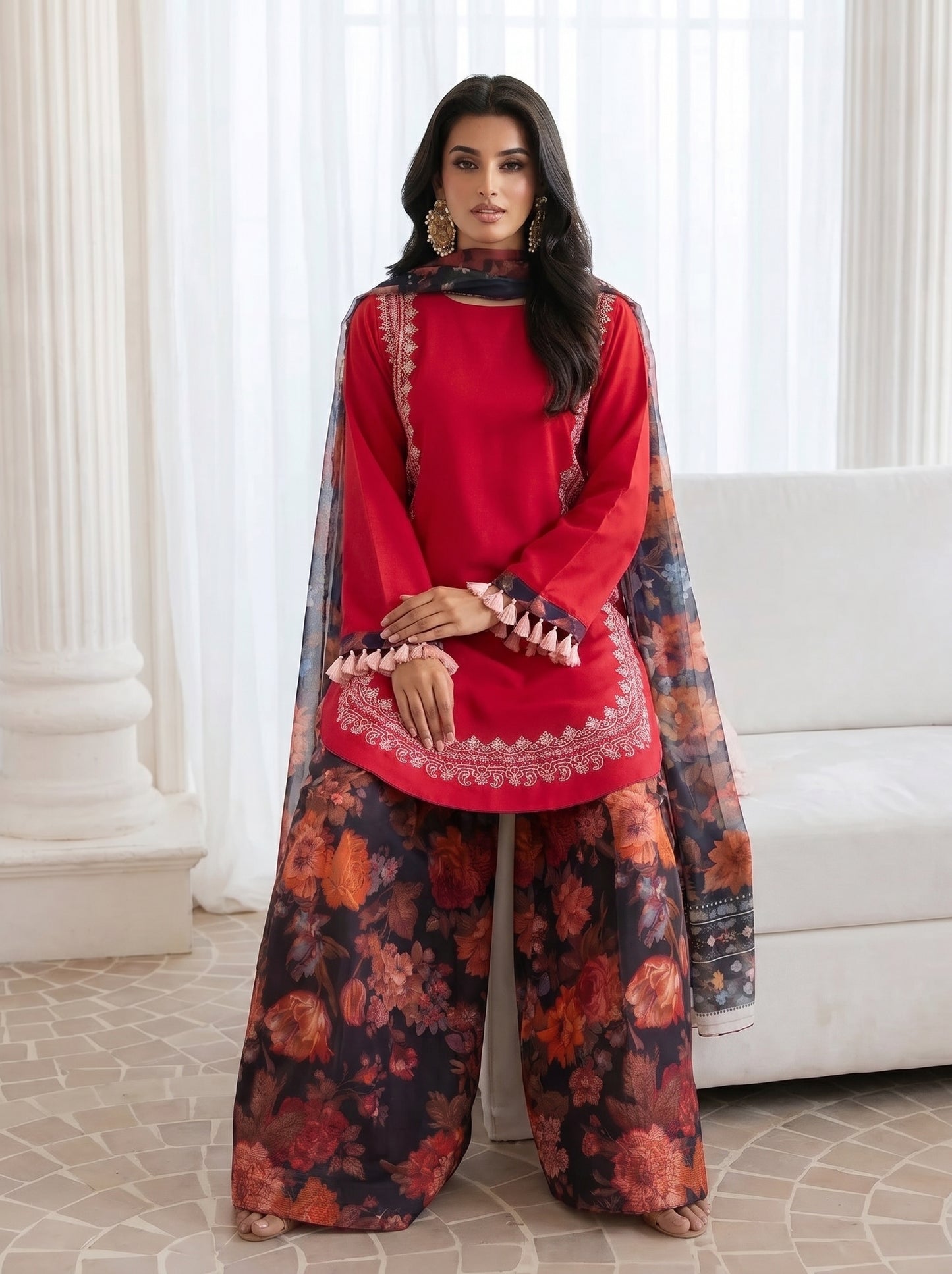 Laleh Embroidered -3pc