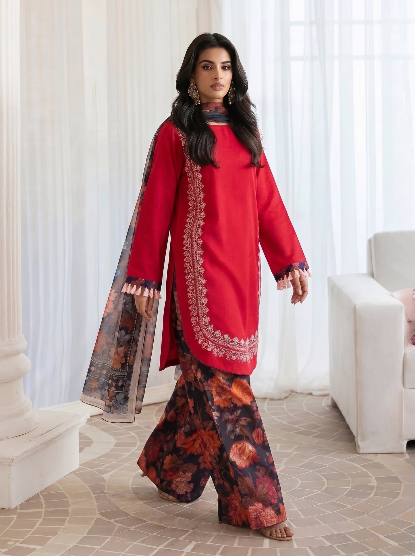 Laleh Embroidered -3pc