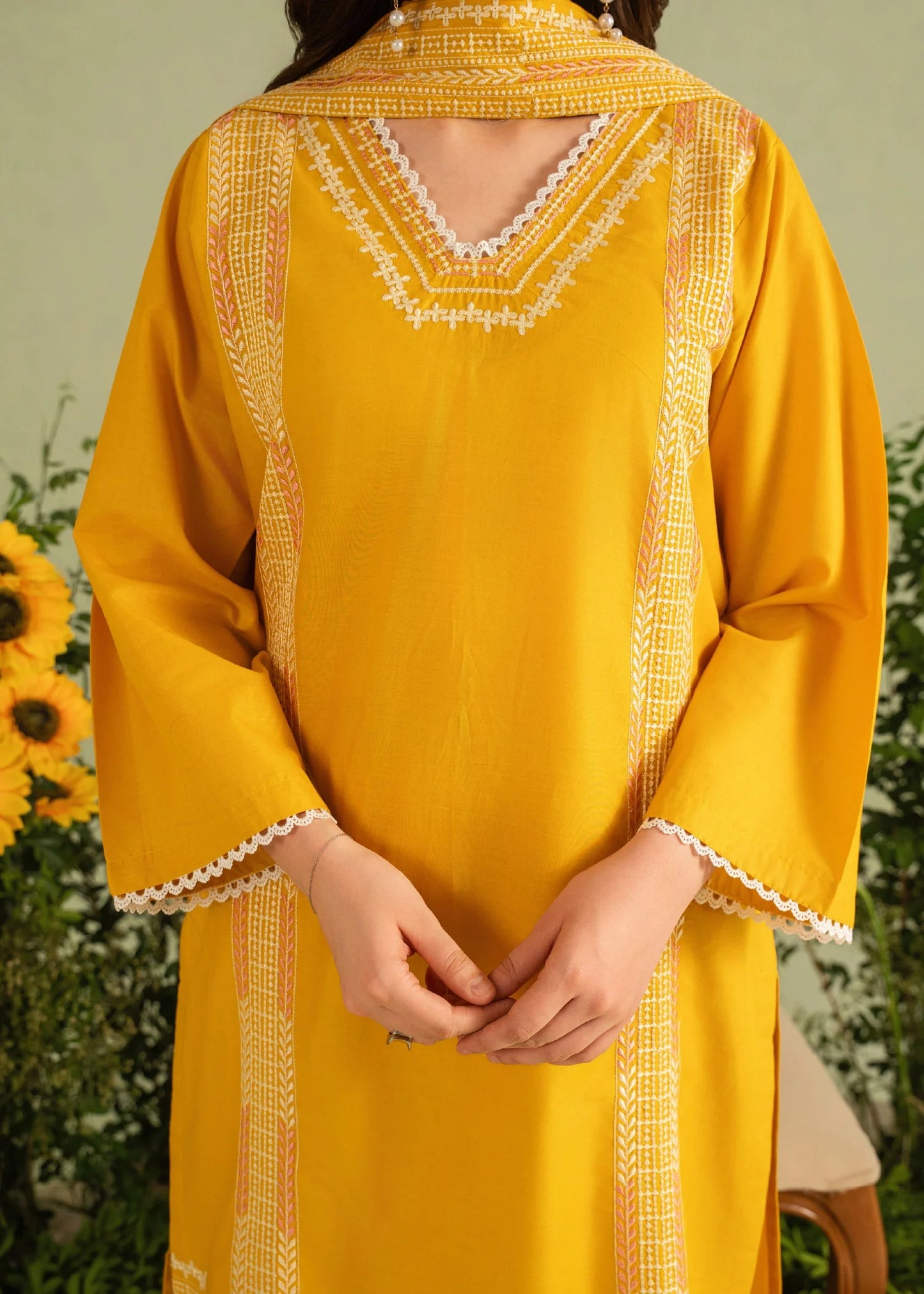 Lime Embroidered 3pc