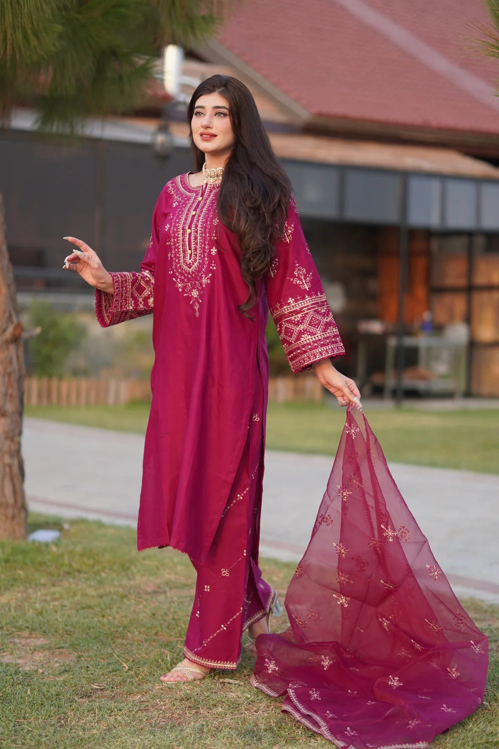 Mayal Embroidered 3pc