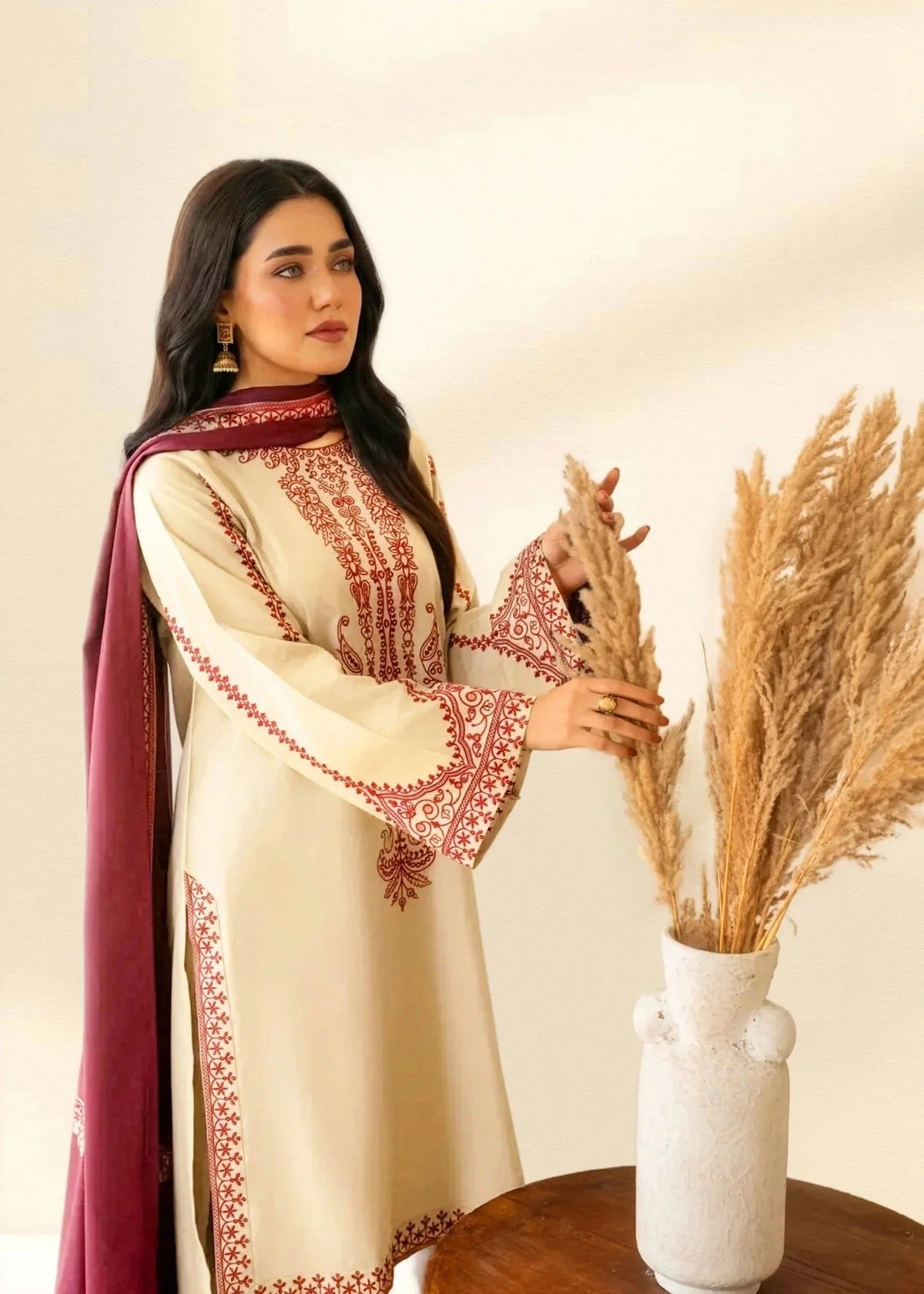 Heer Embroidered 3pc