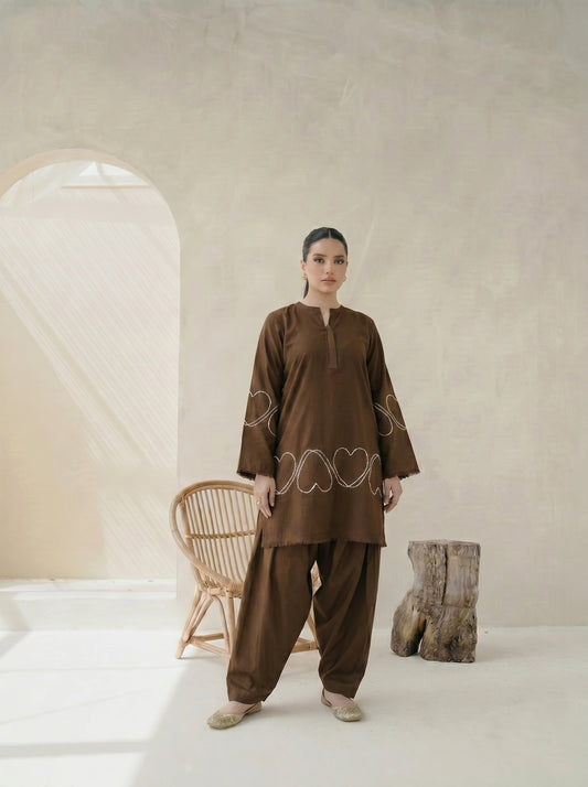 Aiza Embroidered  - 2Pc